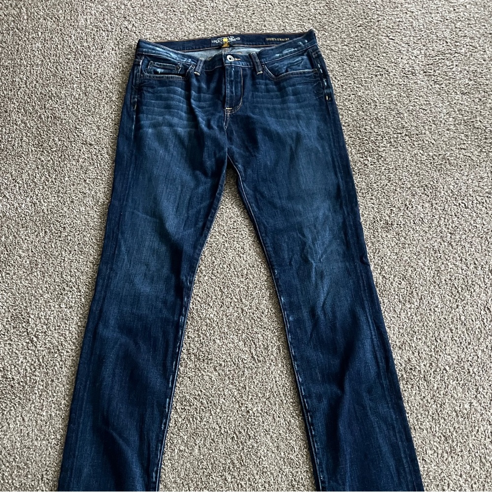 Lucky Brand Sweet ‘n Straight Jeans size 10/30 Swirl wash
